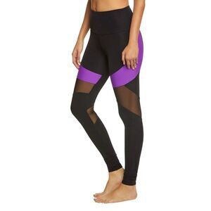 Onzie Flow Women's Royal Yoga High Rise Colorblock Leggings S/M Electric Purple